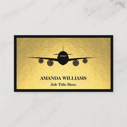 ジェット機 名刺 (正面)
