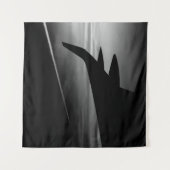 ジェット機（白黒） タペストリー (正面)