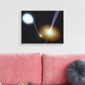 ジェット状の材料射撃、 発砲アウト キャンバスプリント (インサイチュ (リビング))