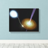 ジェット状の材料射撃、 発砲アウト キャンバスプリント (インサイチュ (ウッドフロア))