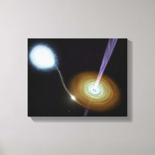 ジェット状の材料射撃、 発砲アウト キャンバスプリント (正面)