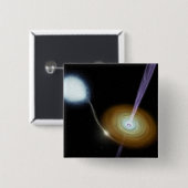 ジェット状の材料射撃、 発砲アウト 缶バッジ (正面&裏面)