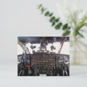 ジェット航空機コックピット ポストカード (スタンド正面)