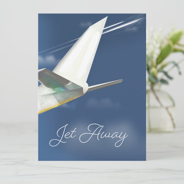 ジェット遠くに旅行ポスター。 (スタンド正面)