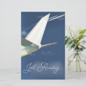 ジェット遠くに旅行ポスター。 便箋 (スタンド正面)