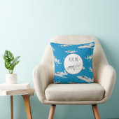 ジェット飛行機パターン名前をカスタムする クッション (椅子)