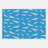 ジェット飛行機パターン ラッピングペーパーシート (正面2)