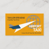 ジェット飛行機リフトオフグローバル輸送空港タクシー 名刺 (正面)