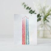 ジェット飛行機写真クール航空誕生日 ポストカード (スタンド正面)