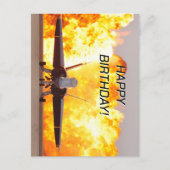 ジェット飛行機写真クール航空誕生日 ポストカード (正面)