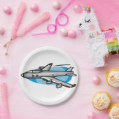 ジェット飛行機紙プレート ペーパープレート (パーティー)