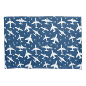 ジェット飛行機航空パターン(の模様が)ある 枕カバー (正面左)