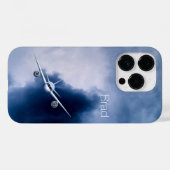 ジェット飛行機高飛んでいる空パイロット航空 Case-Mate iPhoneケース (裏面 (横))