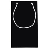 ジェット黒無地の色 スモールペーパーバッグ (裏面)