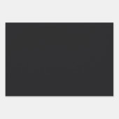 ジェット黒無地の色 ラッピングペーパーシート (正面2)