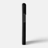 ジェット黒無地の色 Case-Mate iPhoneケース (裏面 / 右)