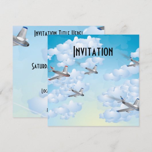 ジェット 招待状 (正面/裏面)