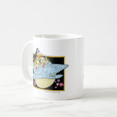 ジェッ疑問に思トを持つ女性 コーヒーマグカップ (正面左)