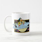 ジェッ疑問に思トを持つ女性 コーヒーマグカップ (左)