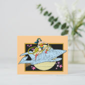 ジェッ疑問に思トを持つ女性 ポストカード (スタンド正面)