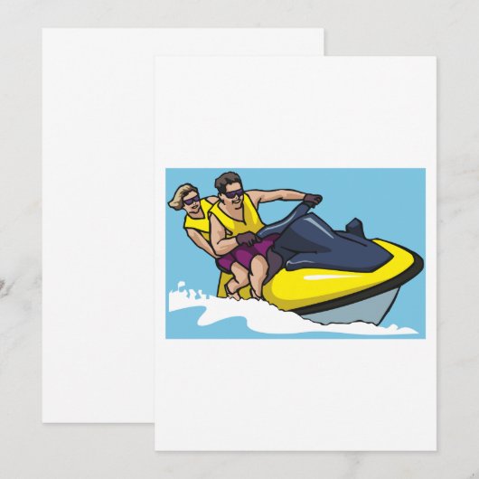 ジェツキおもしろい 招待状 (正面/裏面)