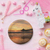 ジェティオーバー海ビーチサンセット ペーパープレート (パーティー)