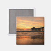 ジェティオーバー海ビーチサンセット マグネット (正面/裏面)