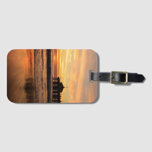 ジェティオーバー海ビーチサンセット ラゲッジタグ (正面横)