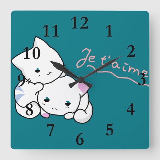ジェトイメ スクエア壁時計 (正面)