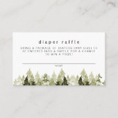 ジェナ素朴パインベビーおむつラッフルチケットゲーム プレイスカード (正面)