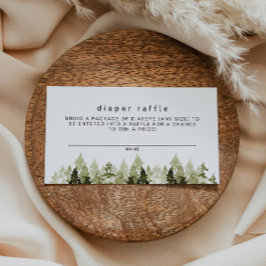 ジェナ素朴パインベビーおむつラッフルチケットゲーム プレイスカード