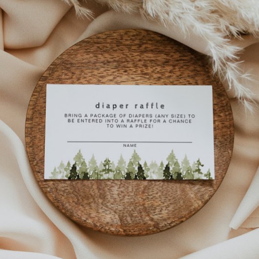 ジェナ素朴パインベビーおむつラッフルチケットゲーム プレイスカード