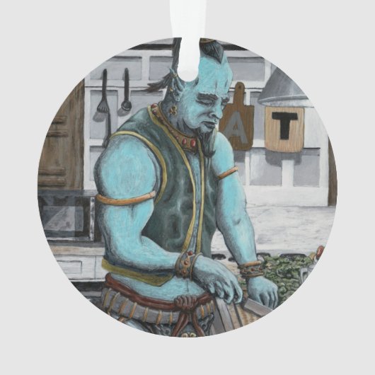 ジェニエシェフ料理ディナーファンタジーアクリルオーナメント オーナメント (裏面)