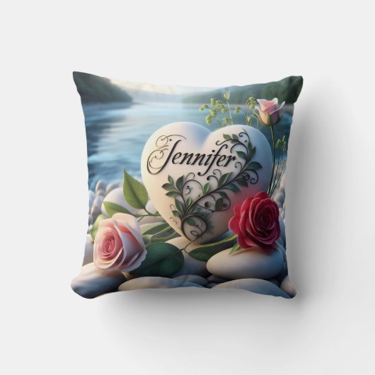 ジェニファーのハートバイザリバー クッション (正面)