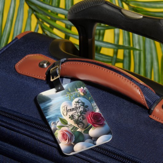 ジェニファーのハートバイザリバー ラゲッジタグ (正面インサイチュ1)