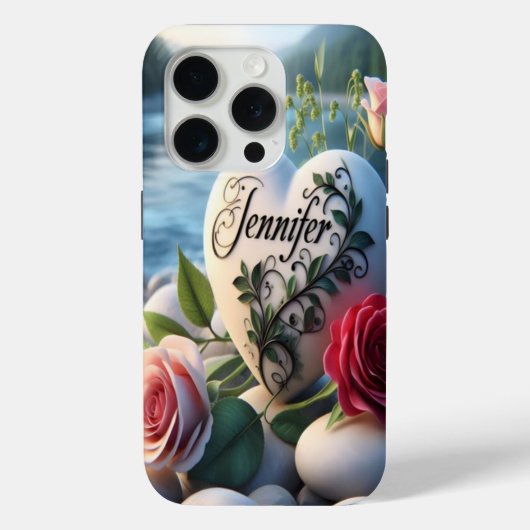 ジェニファーのハートバイザリバー Case-Mate iPhoneケース (裏面)