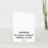 ジェニファーのメッセージカード カード (裏面)