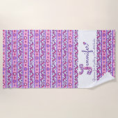 ジェニファーの名前とは花のドードルビーチタオル ビーチタオル (正面)