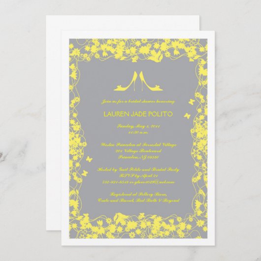 ジェニファーの招待状-原稿の文字 招待状 (正面/裏面)