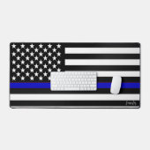 ジェニファーの細い青い線 デスクマット (キーボード&マウス)
