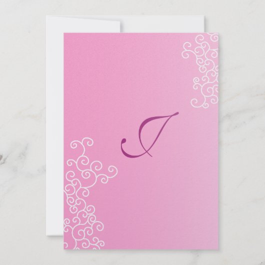 ジェニファーニコカスタムールきらめく紙 招待状 (裏面)