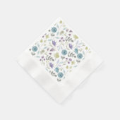 ジェニファーフローラウィンターフラワーズナプキンス 縁ありカクテルナプキン (角)