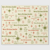 ジェニファーミッドセンチュリーレトロメリークリスマス ラッピングペーパー (フラット)