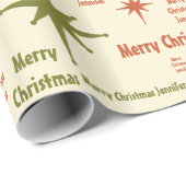 ジェニファーミッドセンチュリーレトロメリークリスマス ラッピングペーパー (ロールコーナー)