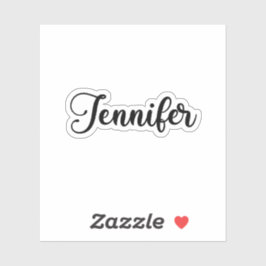 ジェニファー名 – 手書き書道 シール