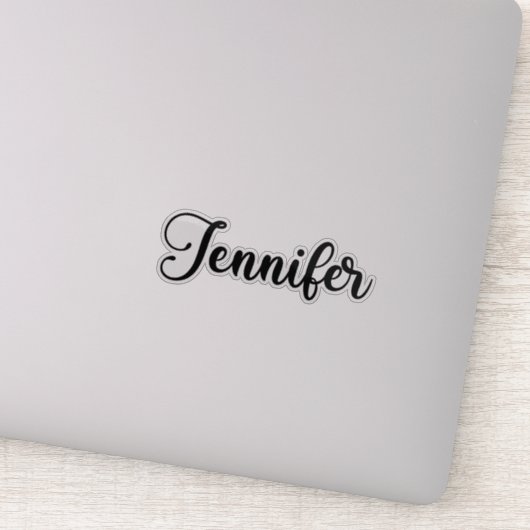 ジェニファー名 – 手書き書道 シール (詳細)