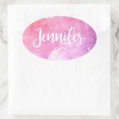ジェニファー名 楕円形シール (バッグ)