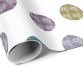 ジェニファー大水色ドット青緑の紫 ラッピングペーパー (ロールコーナー)