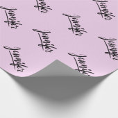 ジェニファー|のカスタムのためのパーソナライズなピンクのギフト用包装紙 ラッピングペーパー (角)