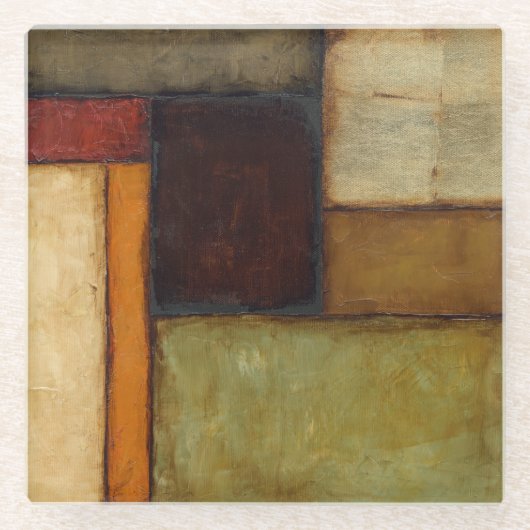 ジェニファー・ゴルdbergerによる秋季印象派 ガラスコースター (正面)